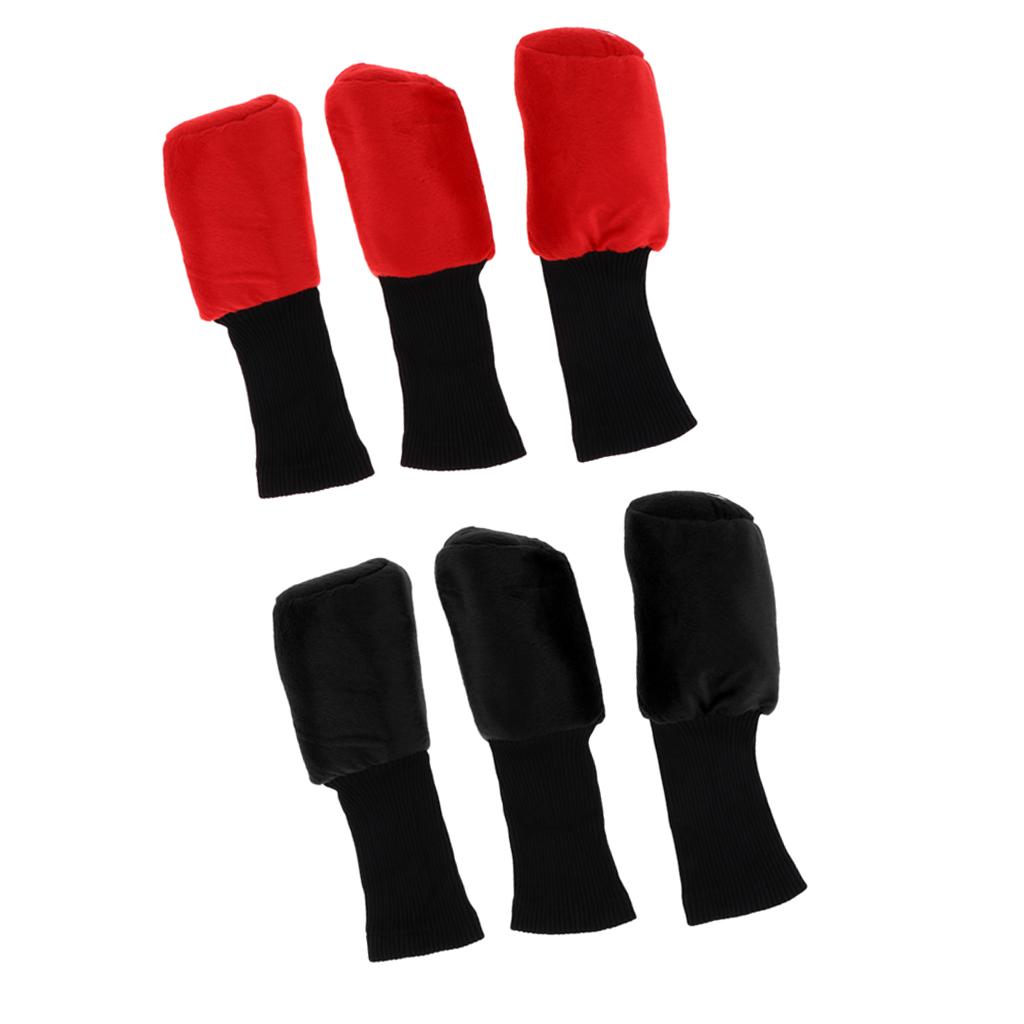 6pcs Long Neck Golf Club Head Cover Wood Headcover Accessories with Number
