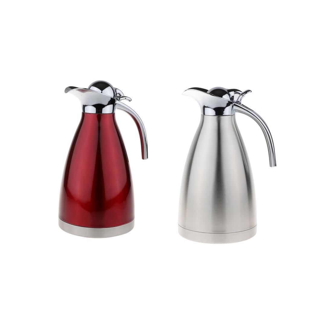 2x1.5L 2Color Stainless Steel Double Wall Insulated Coffee Carafe Kettle