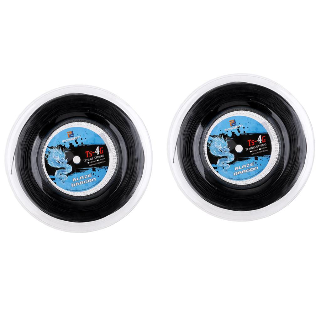 2 Rolls Polyester Tennis String Badminton Training Racket String 200m 1.25mm