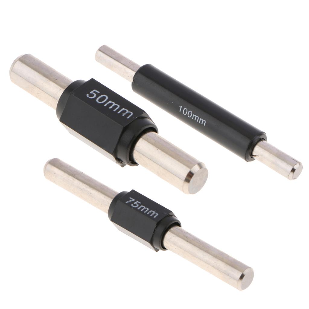 3 Pieces Outside Micrometer Caliper Standard Calibration Measure Rod Bar
