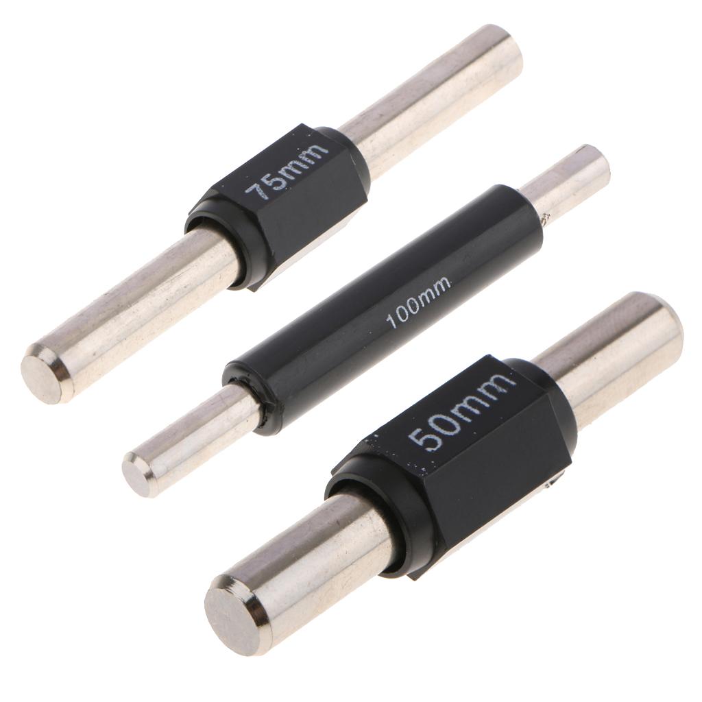 3 Pieces Outside Micrometer Caliper Standard Calibration Measure Rod Bar