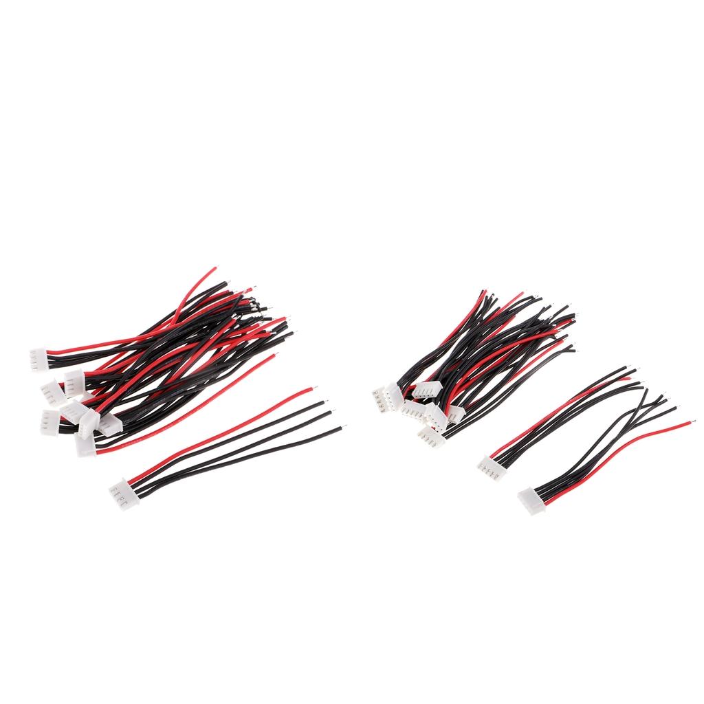 20x Silicone JST-XH Balance Cables 10cm 22AWG for 3S 4S Lipo Lithium Battery