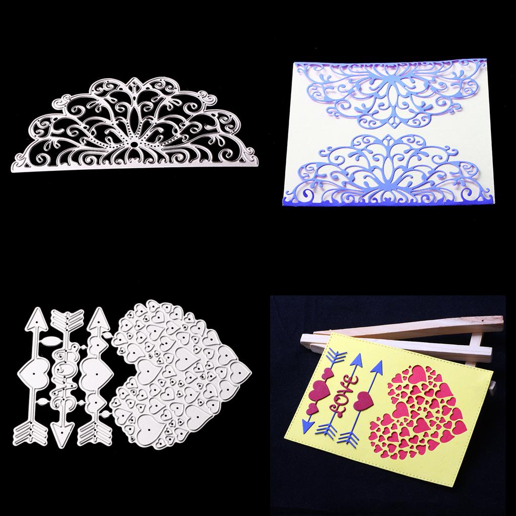 2 Sets Metal Cutting Dies Embossing Stencil for DIY Scrapbooking Card Making