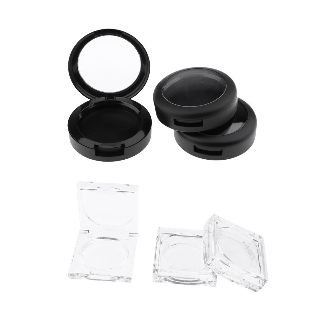 6Pcs Empty Blush Eyeshadow Powder Case Makeup Foundation Cosmetic Container