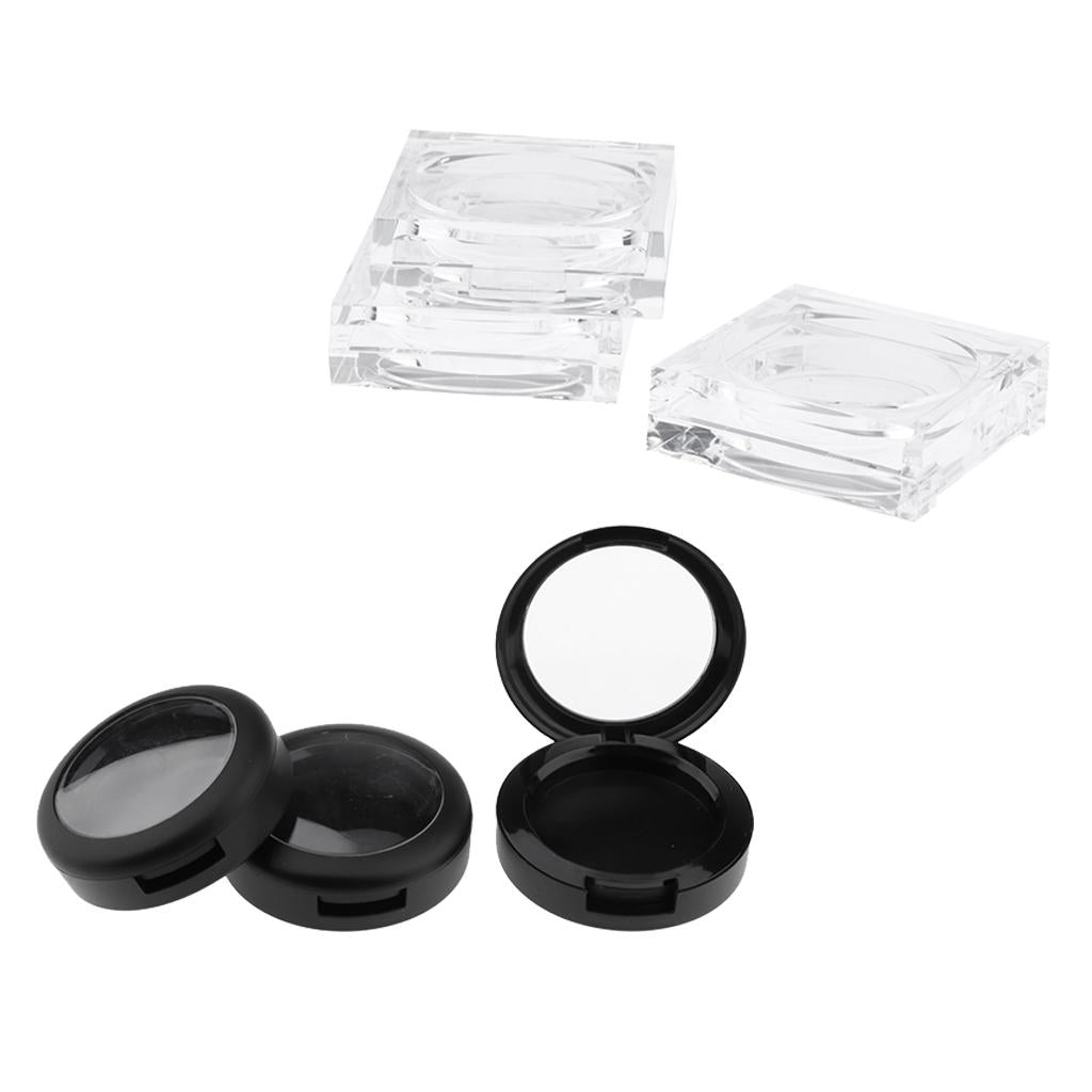 6Pcs Empty Blush Eyeshadow Powder Case Makeup Foundation Cosmetic Container