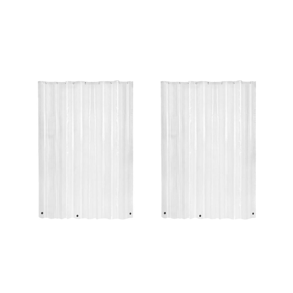 2XMildew Resistant Anti-Bacterial PEVA Shower Curtain Liner 180x180cm