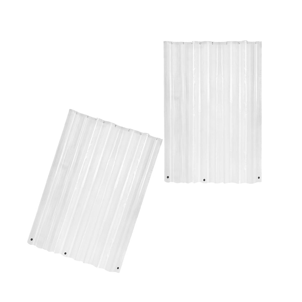 2XMildew Resistant Anti-Bacterial PEVA Shower Curtain Liner 180x180cm