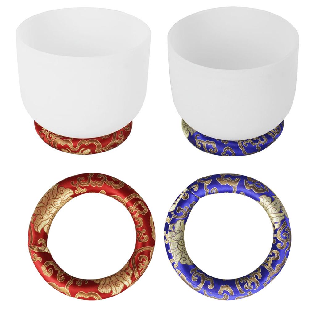 2 Pieces Handmade Round Tibetan Singing Bowl Cushion Ring Pillow 17cm