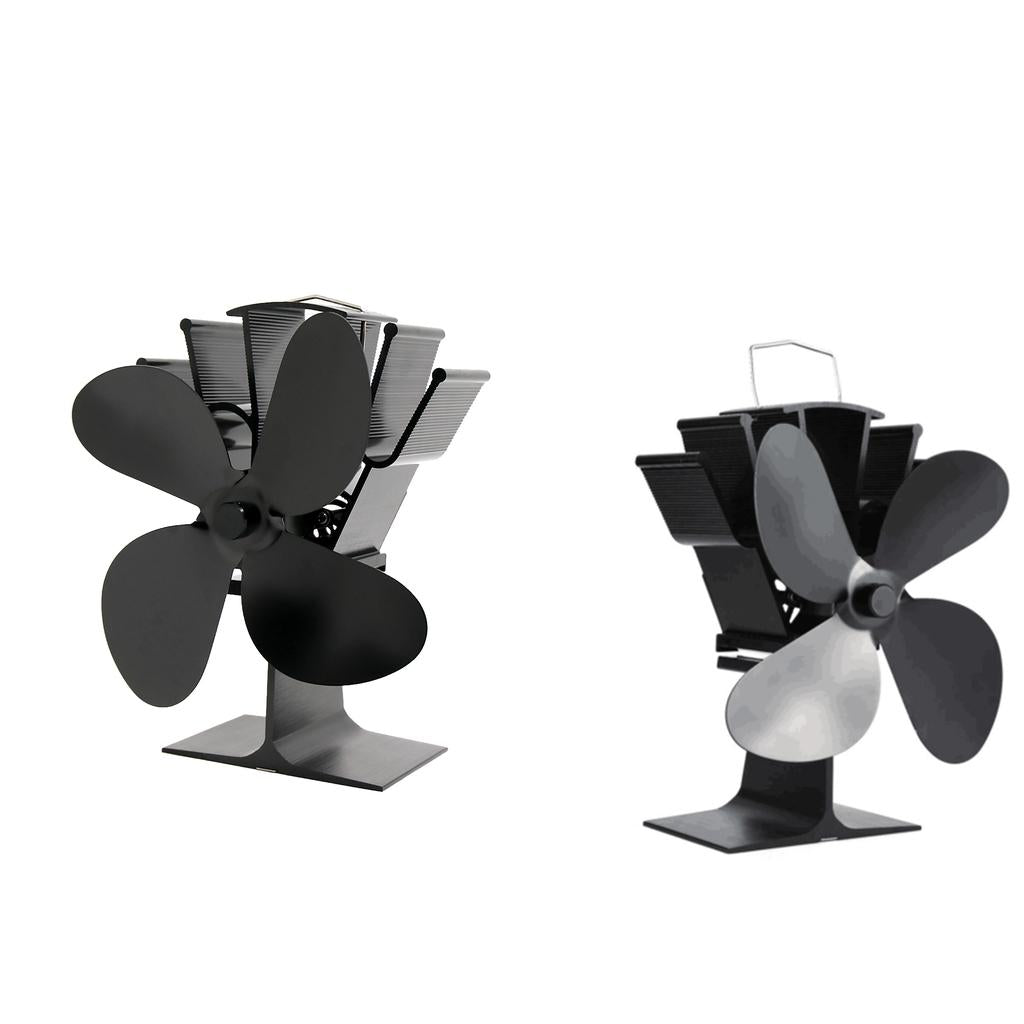 2pcs/set 4-blade Heat Powered Stove Fan for Wood/Log Burner/Fireplace