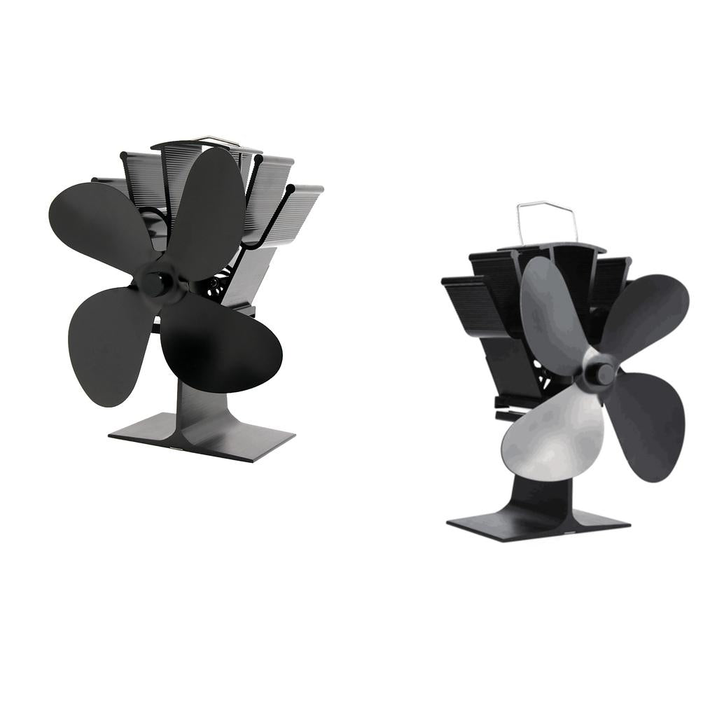 2pcs/set 4-blade Heat Powered Stove Fan for Wood/Log Burner/Fireplace