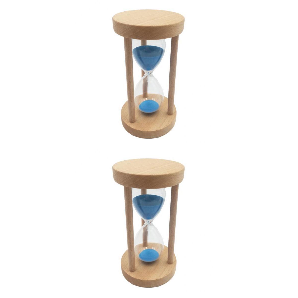 2 pieces 15/30 Minutes Sandglass Hourglass Timer Clock Home Decor Ornament