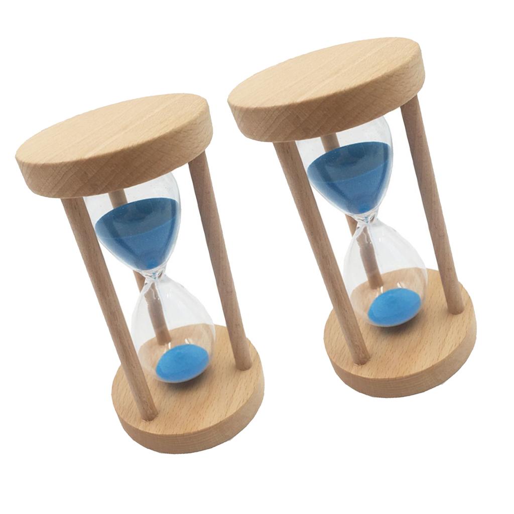 2 pieces 15/30 Minutes Sandglass Hourglass Timer Clock Home Decor Ornament