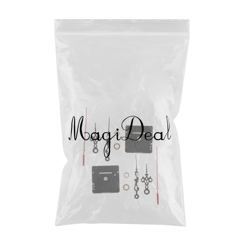 2 Set Clock Movement for Quartz Wall Clock Repair Black Mixed