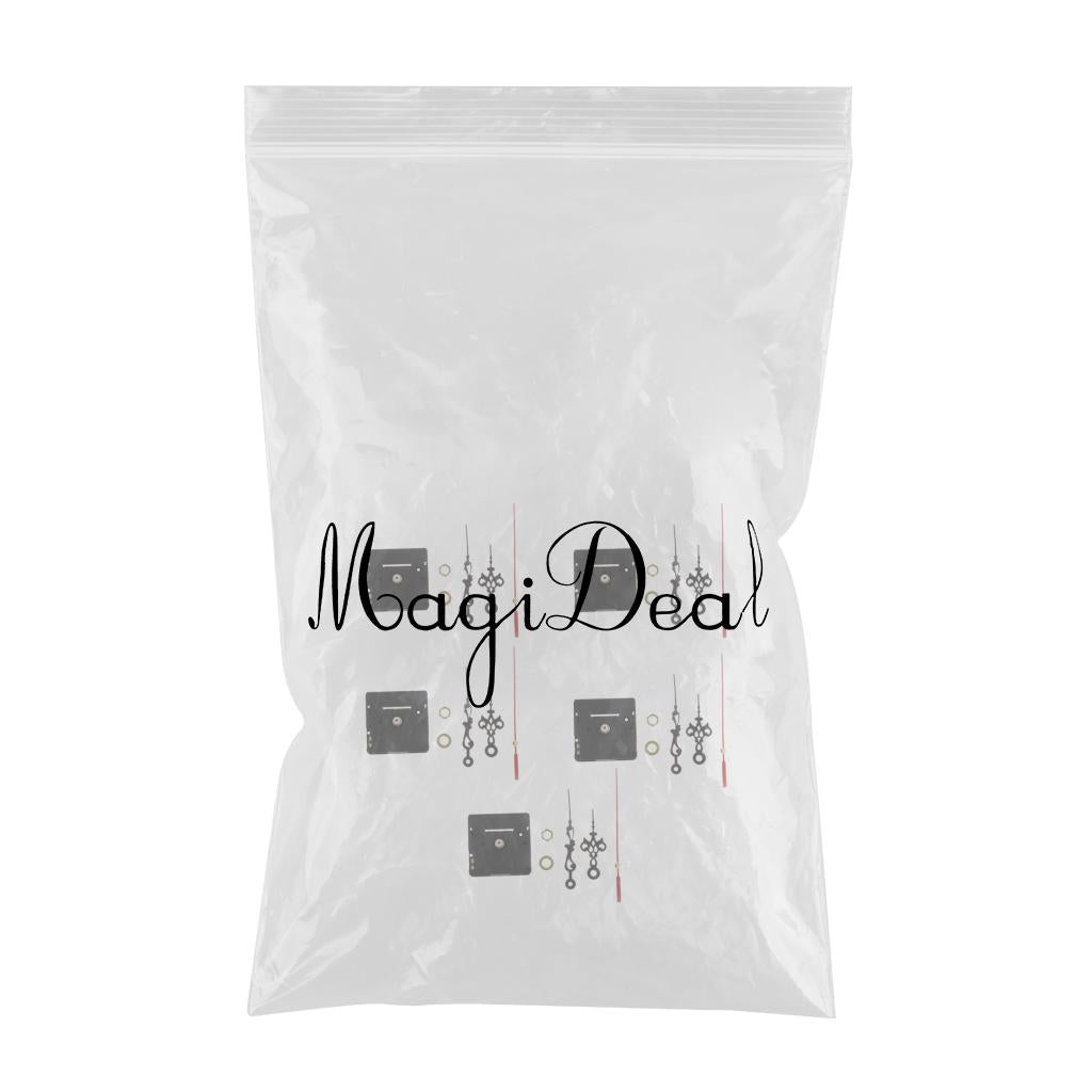 5 Set Clock Movement for Quartz Wall Clock Repair Black short shaft 1.2cm