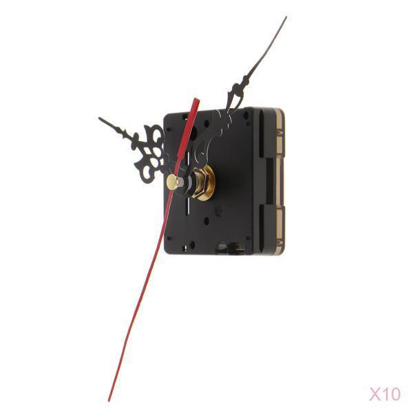 10 Set Clock Movement for Quartz Wall Clock Repair Black short shaft 1.2cm
