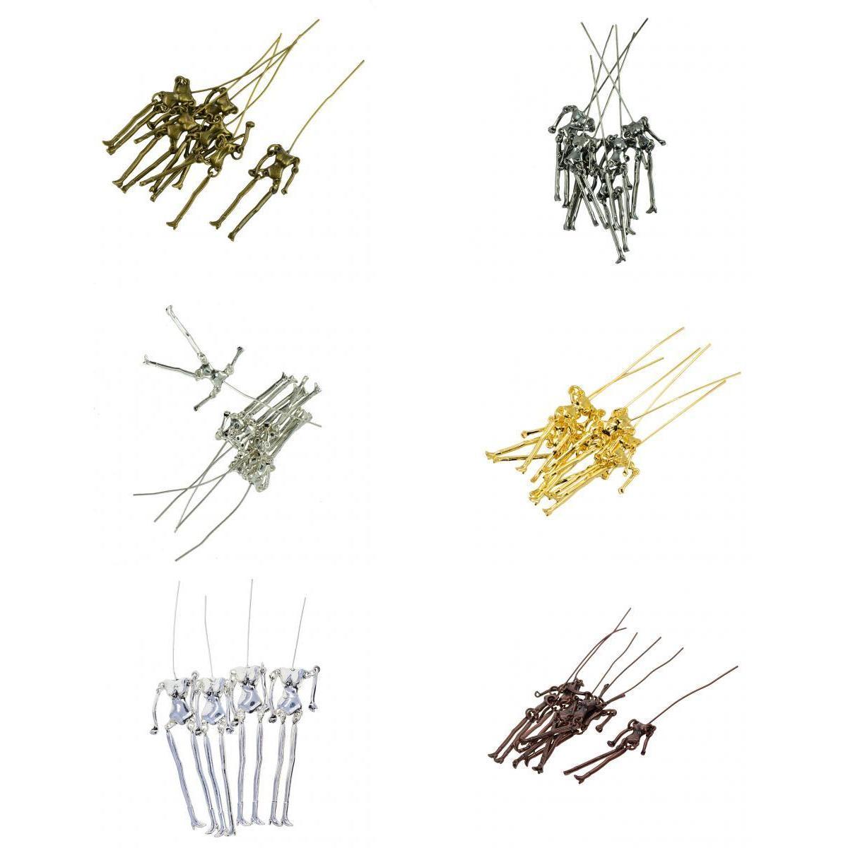 34 Sets Human Skeleton Body DIY Dolls Pendants Jewelry Making Charms Crafts