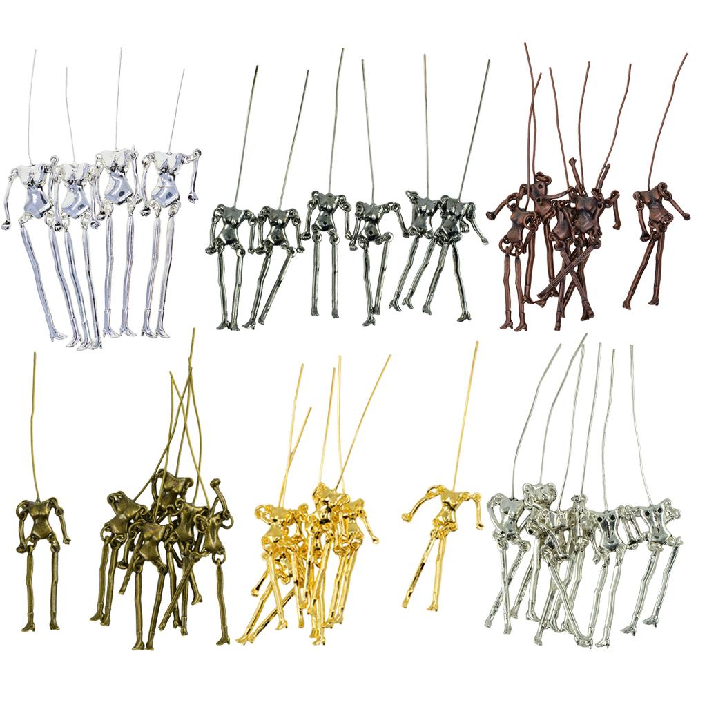 34 Sets Human Skeleton Body DIY Dolls Pendants Jewelry Making Charms Crafts