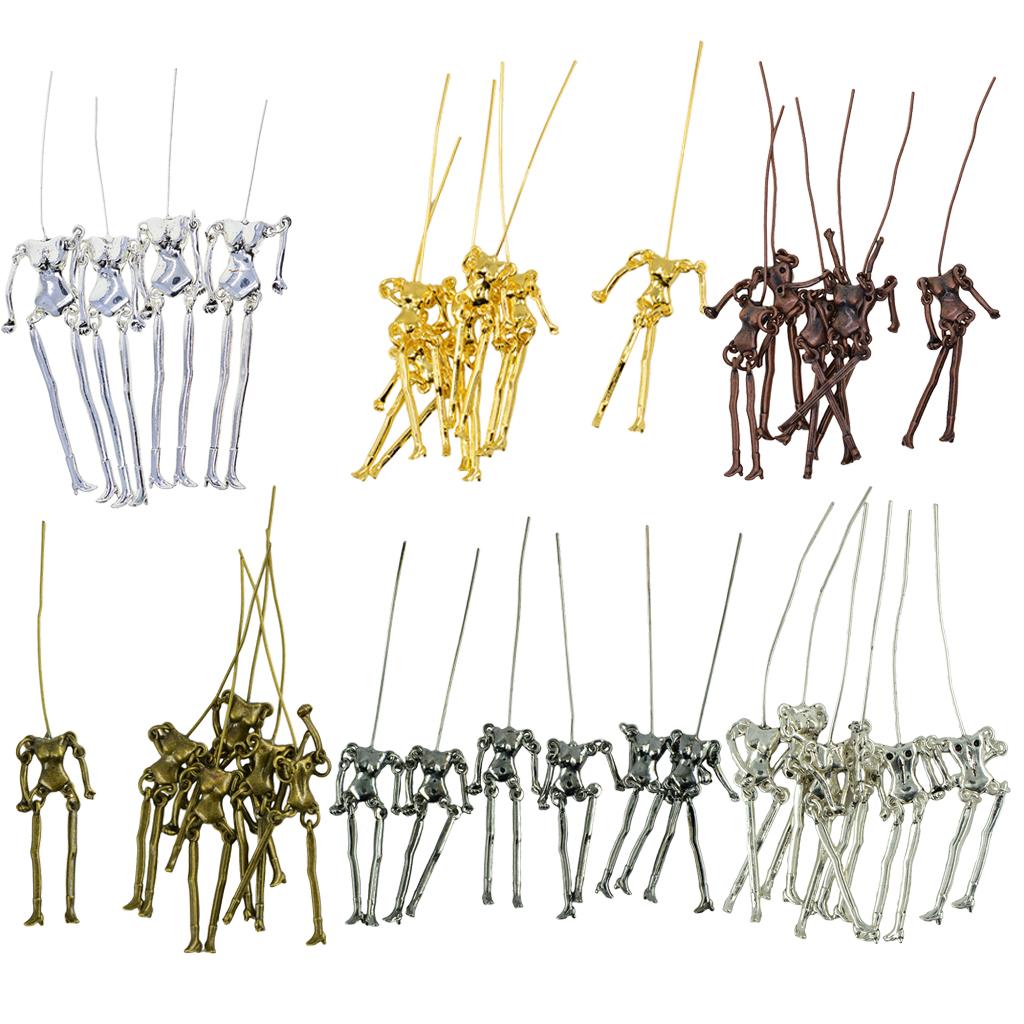 34 Sets Human Skeleton Body DIY Dolls Pendants Jewelry Making Charms Crafts