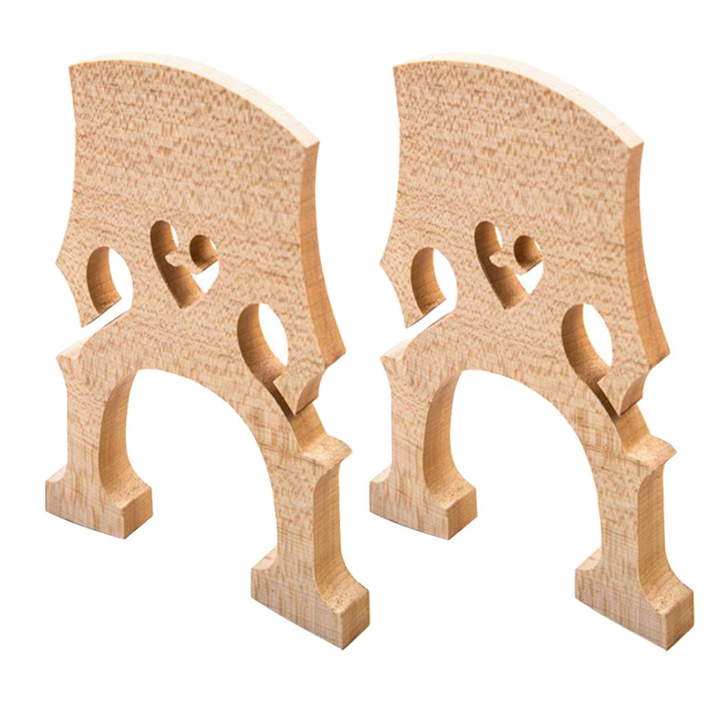 2pcs Maple Bridge Replacement Parts for 4/4 1/2 Double Bass Upright Bass