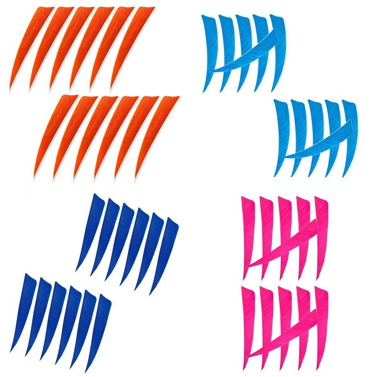 48 Pieces 4 Inch Archery Arrow Natural Turkey Feathers Fletchings Vanes C