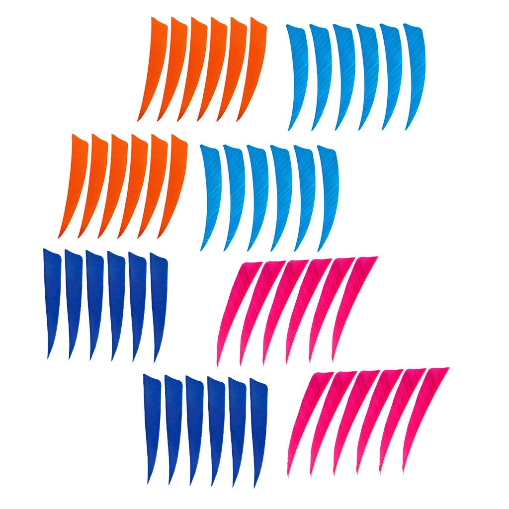 48 Pieces 4 Inch Archery Arrow Natural Turkey Feathers Fletchings Vanes C