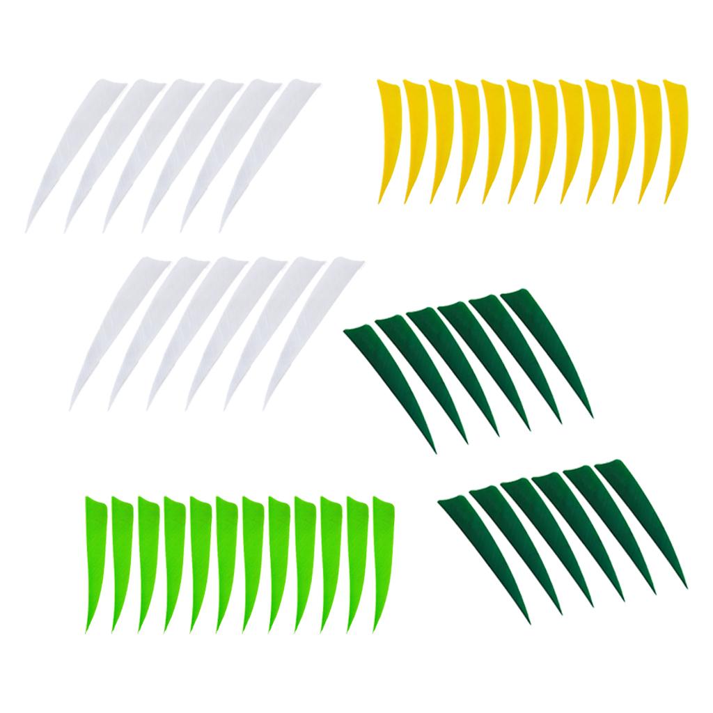 48 Pieces 4 Inch Archery Arrow Natural Turkey Feathers Fletchings Vanes B