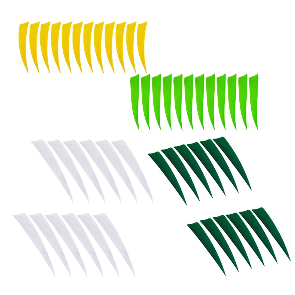 48 Pieces 4 Inch Archery Arrow Natural Turkey Feathers Fletchings Vanes B