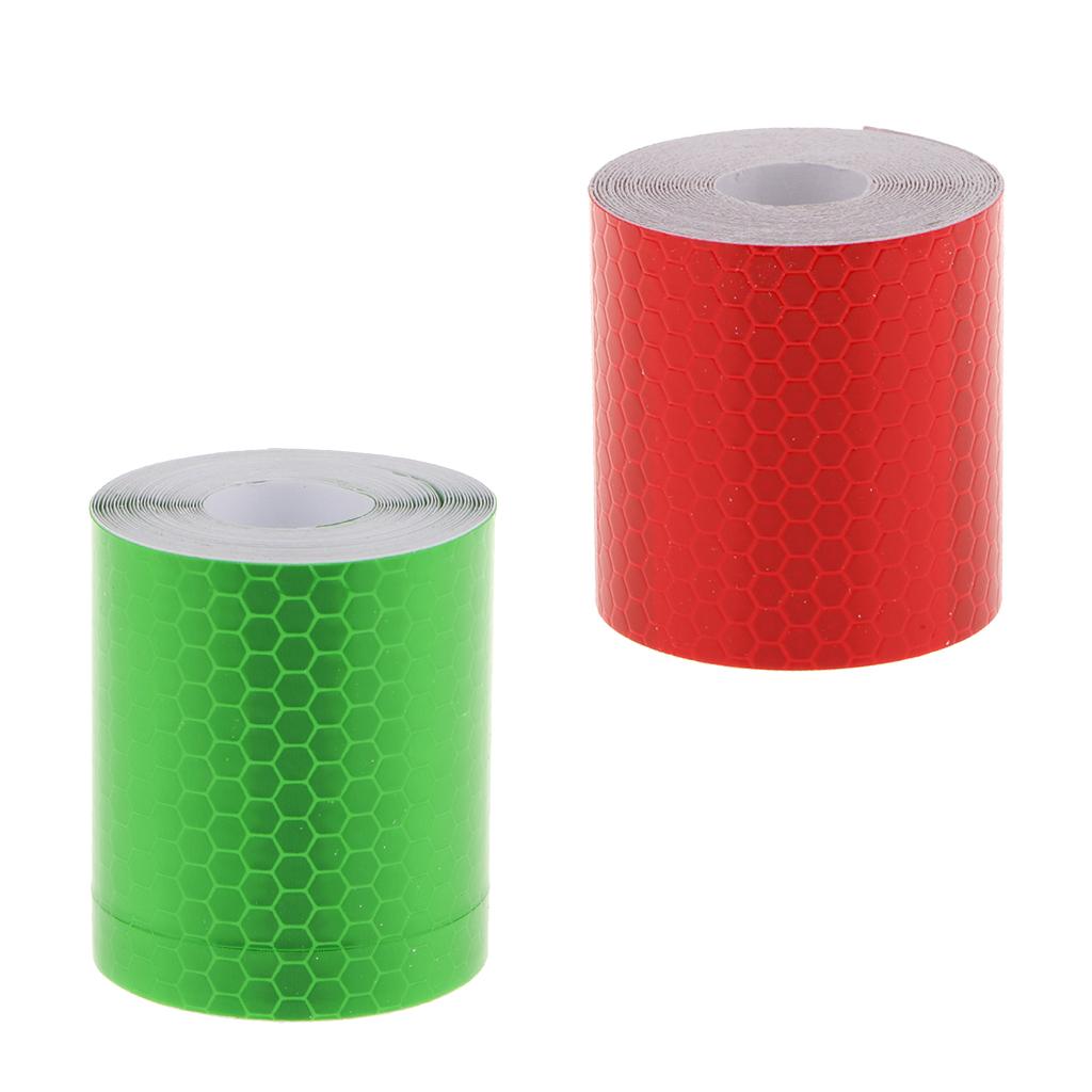 3M Warning Reflective Safety Tape Adhesive Sticker for Truck Car Green+Red