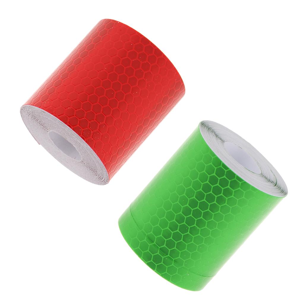 3M Warning Reflective Safety Tape Adhesive Sticker for Truck Car Green+Red