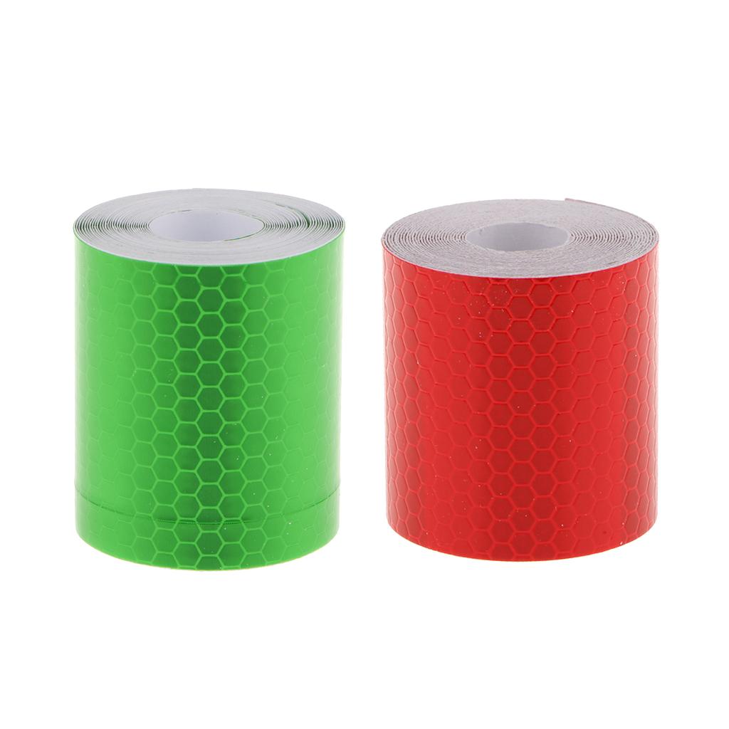 3M Warning Reflective Safety Tape Adhesive Sticker for Truck Car Green+Red
