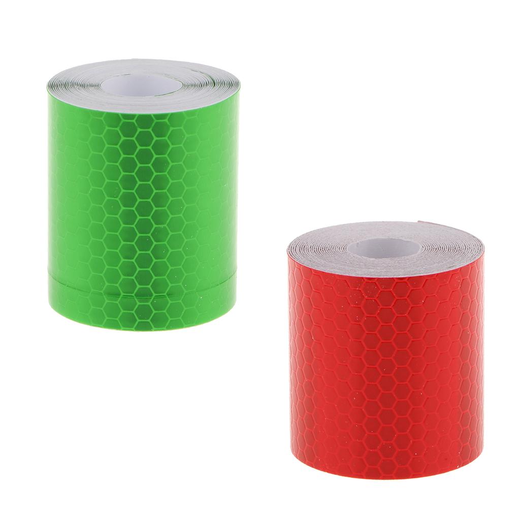 3M Warning Reflective Safety Tape Adhesive Sticker for Truck Car Green+Red