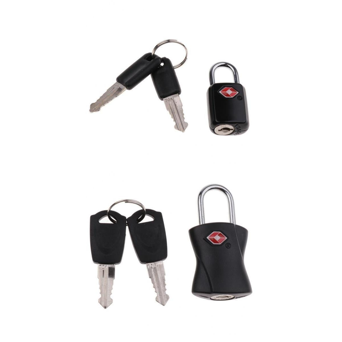 2Pcs TSA Safe Travel Padlock Luggage Suitcase Secure Lock Padlock with 4 Key