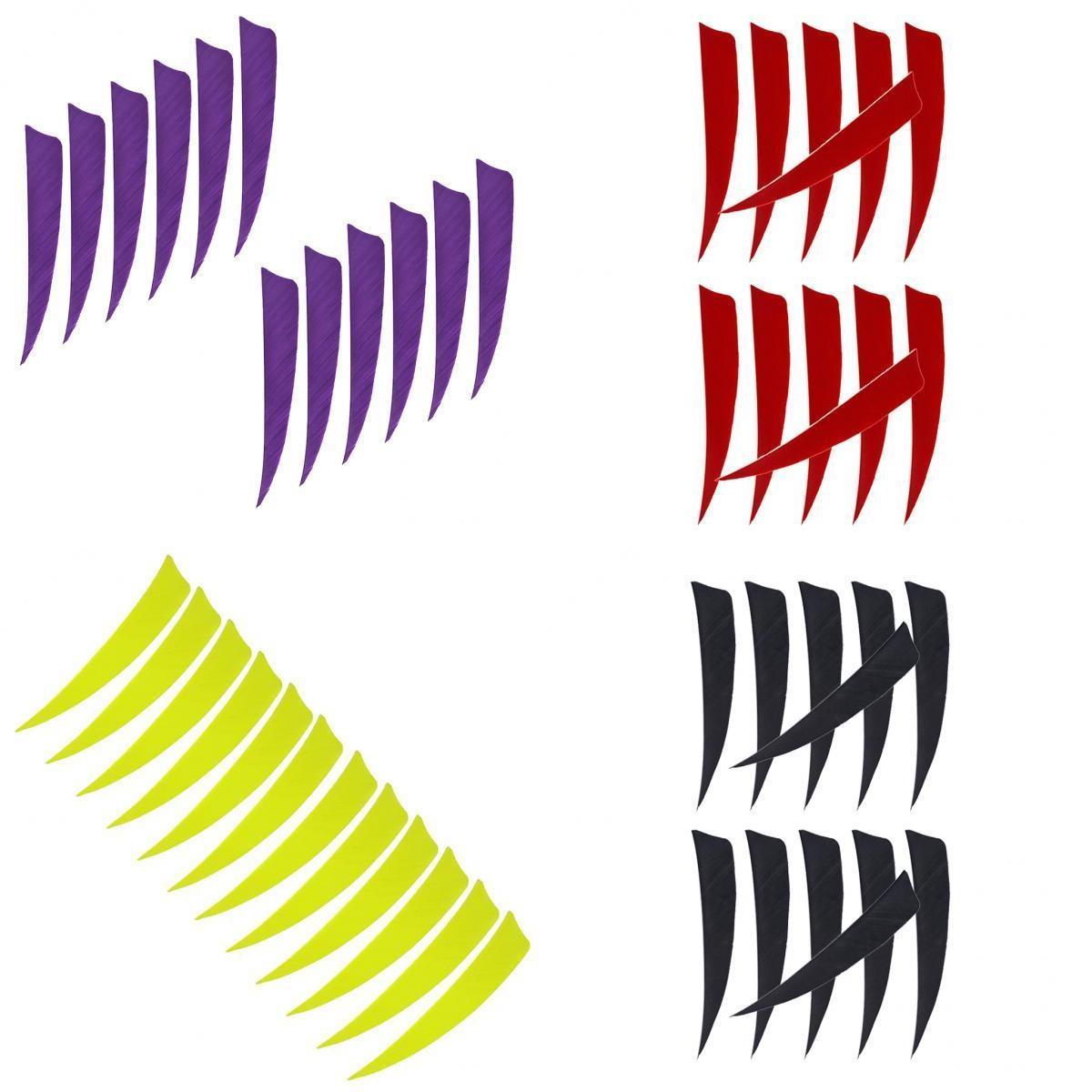 48 Pieces 4 Inch Archery Arrow Natural Turkey Feathers Fletchings Vanes A