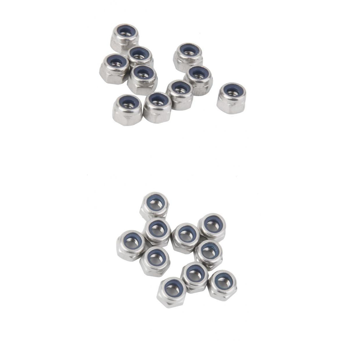 20x M4&M3 Stainless Steel A2 Nylon Collar Insert Self-lock Nuts Bolts Screws