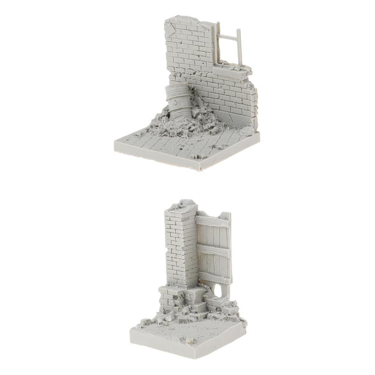 1/35 Military Battlefield Base City Ruins Wall Models for Sand Table Armor