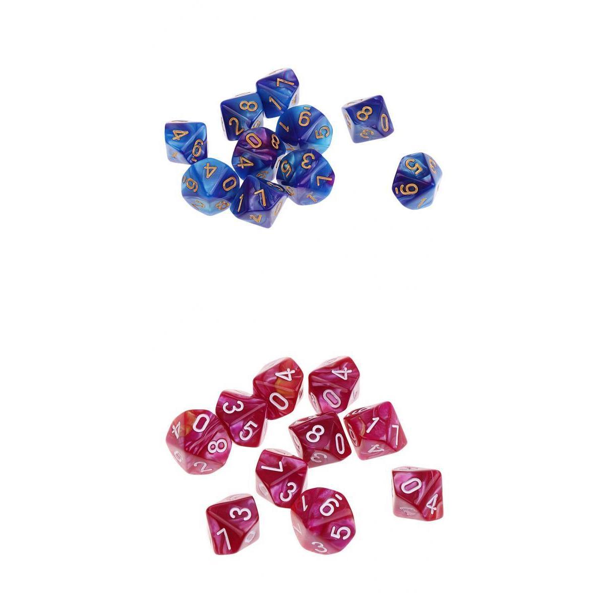 20pcs Dice D10 Polyhedral Dice for Dungeons and Dragons Table Games