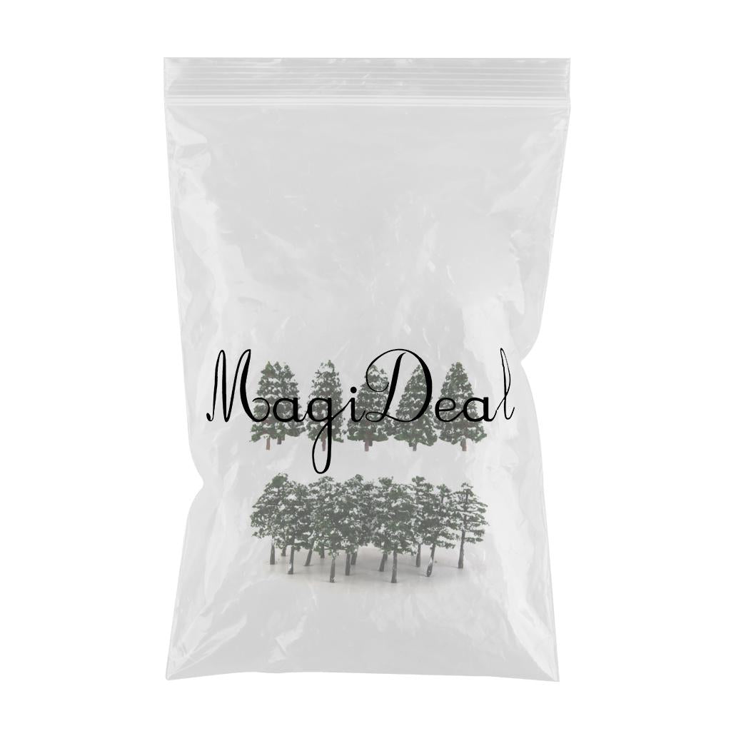 40Pcs Plastic Model Trees Snow Landscape Scenery Scale 1:100 1:150