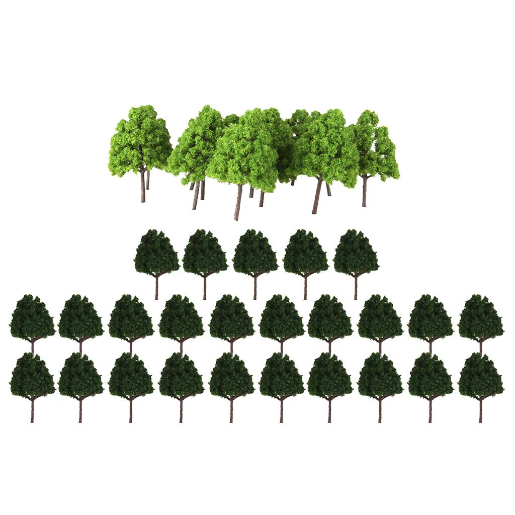 50Pcs 1:150 Model Cypress Trees Layout Diorama Wargame Railroad Scenery DIY