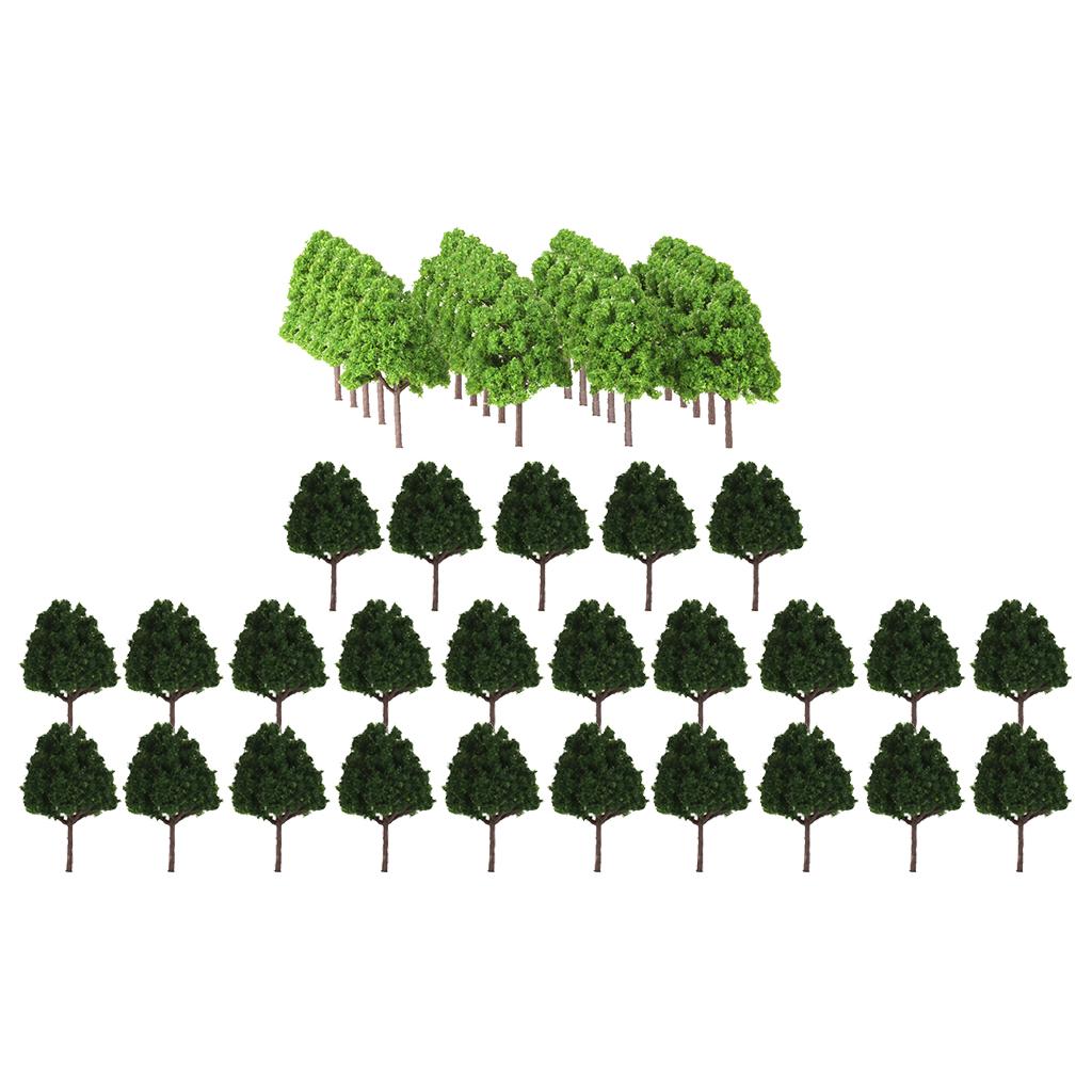 50Pcs 1:150 Model Cypress Trees Layout Diorama Wargame Railroad Scenery DIY
