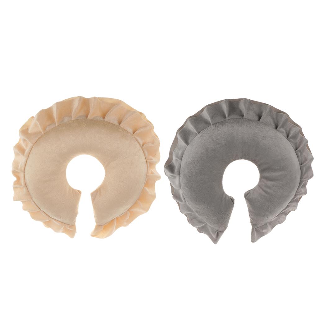 2pcs Soft Spa Massage Table Cradle Face Pillow Neck Head Cushion