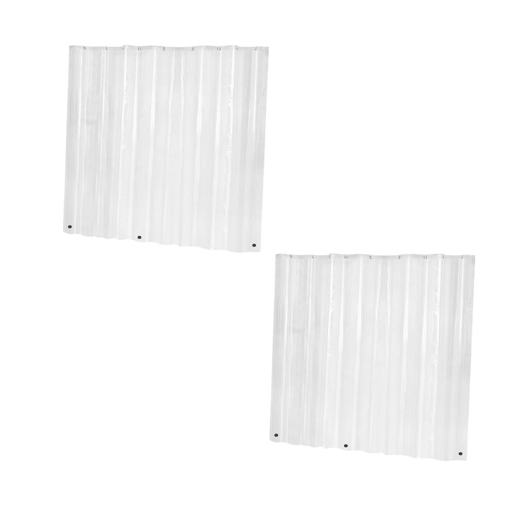 2xMildew Resistant Anti-Bacterial PEVA Shower Curtain Liner with Magnets