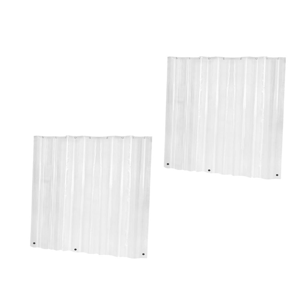 2xMildew Resistant Anti-Bacterial PEVA Shower Curtain Liner with Magnets