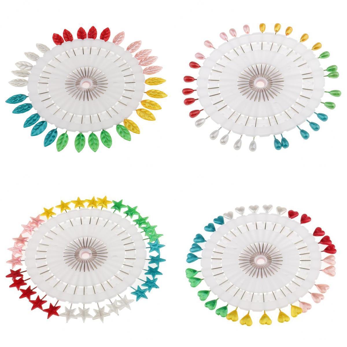 120pcs Multicolor Hijab Scarf Pins Safety Pins Tailor Sewing Pins Mix Shape