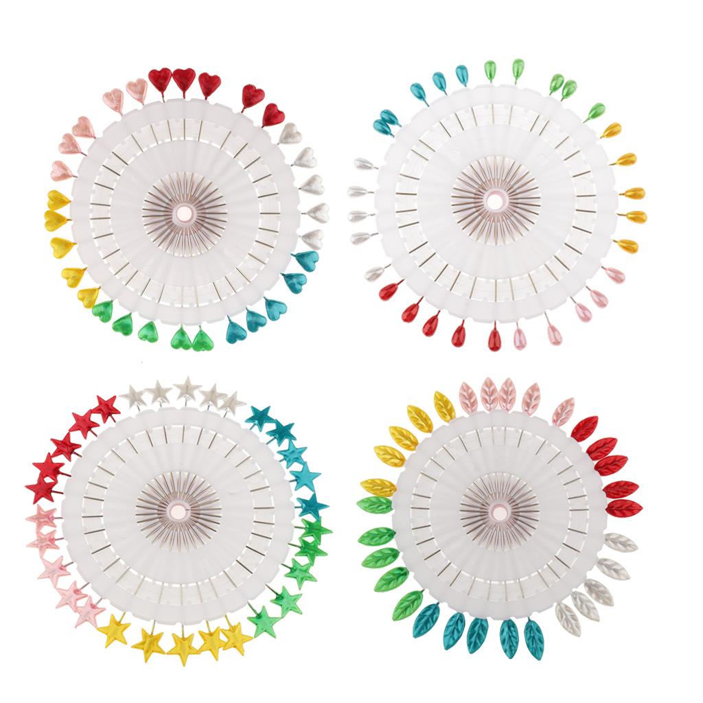 120pcs Multicolor Hijab Scarf Pins Safety Pins Tailor Sewing Pins Mix Shape