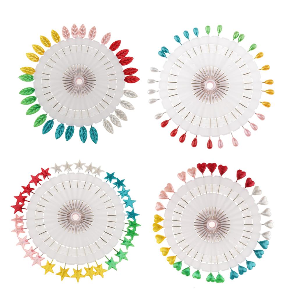 120pcs Multicolor Hijab Scarf Pins Safety Pins Tailor Sewing Pins Mix Shape