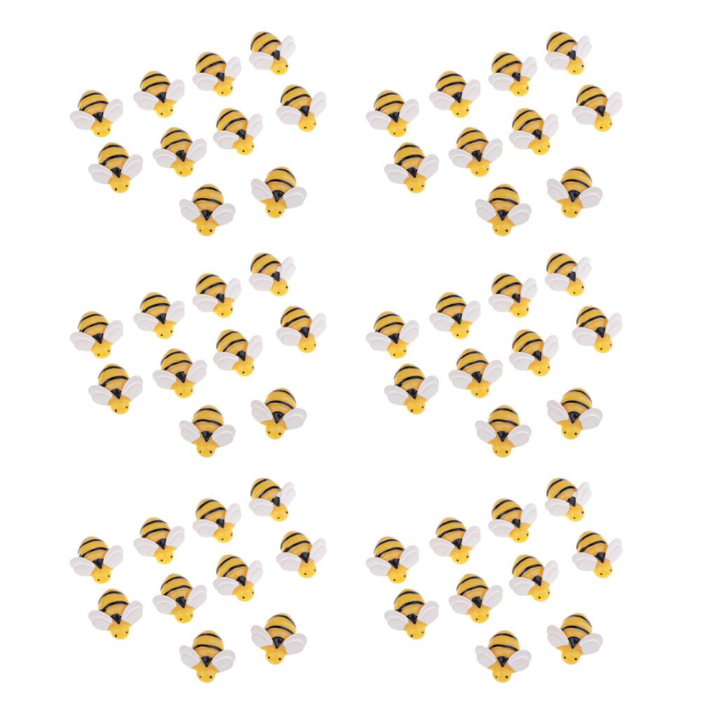 60 Pieces Bee Shape Resin Flatback Embellishment DIY Phone Case Decoration