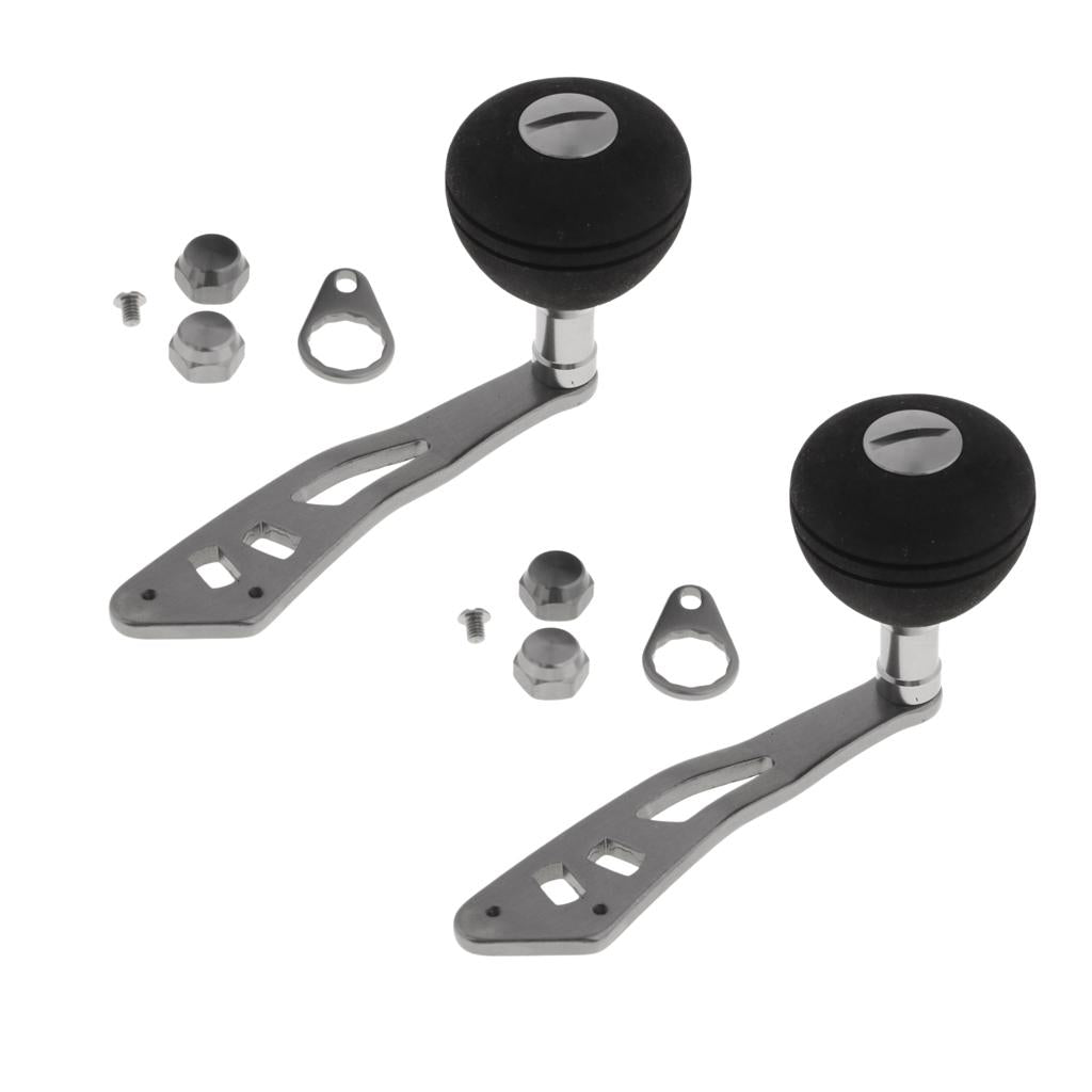 2pcs Power Single Fishing Reel Handle EVA Knob Drum Baitcasting Reel Handle
