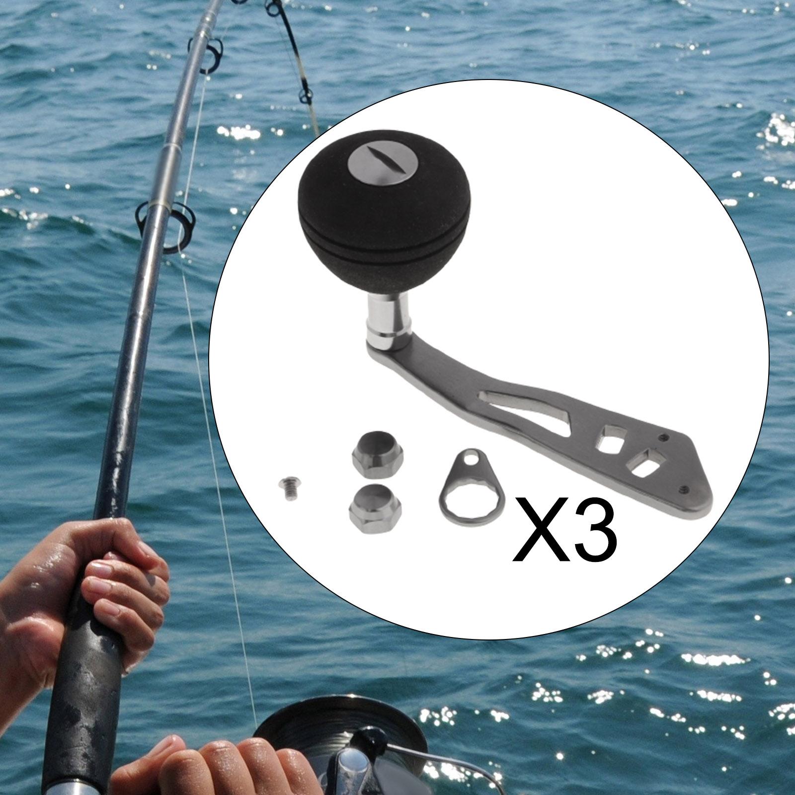 3pcs Power Single Fishing Reel Handle EVA Knob Drum Baitcasting Reel Handle