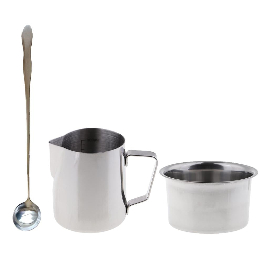 3 Pieces/set Candle Making Pitcher 300ml Double Boiler Pot Wax Mixing Spoon
