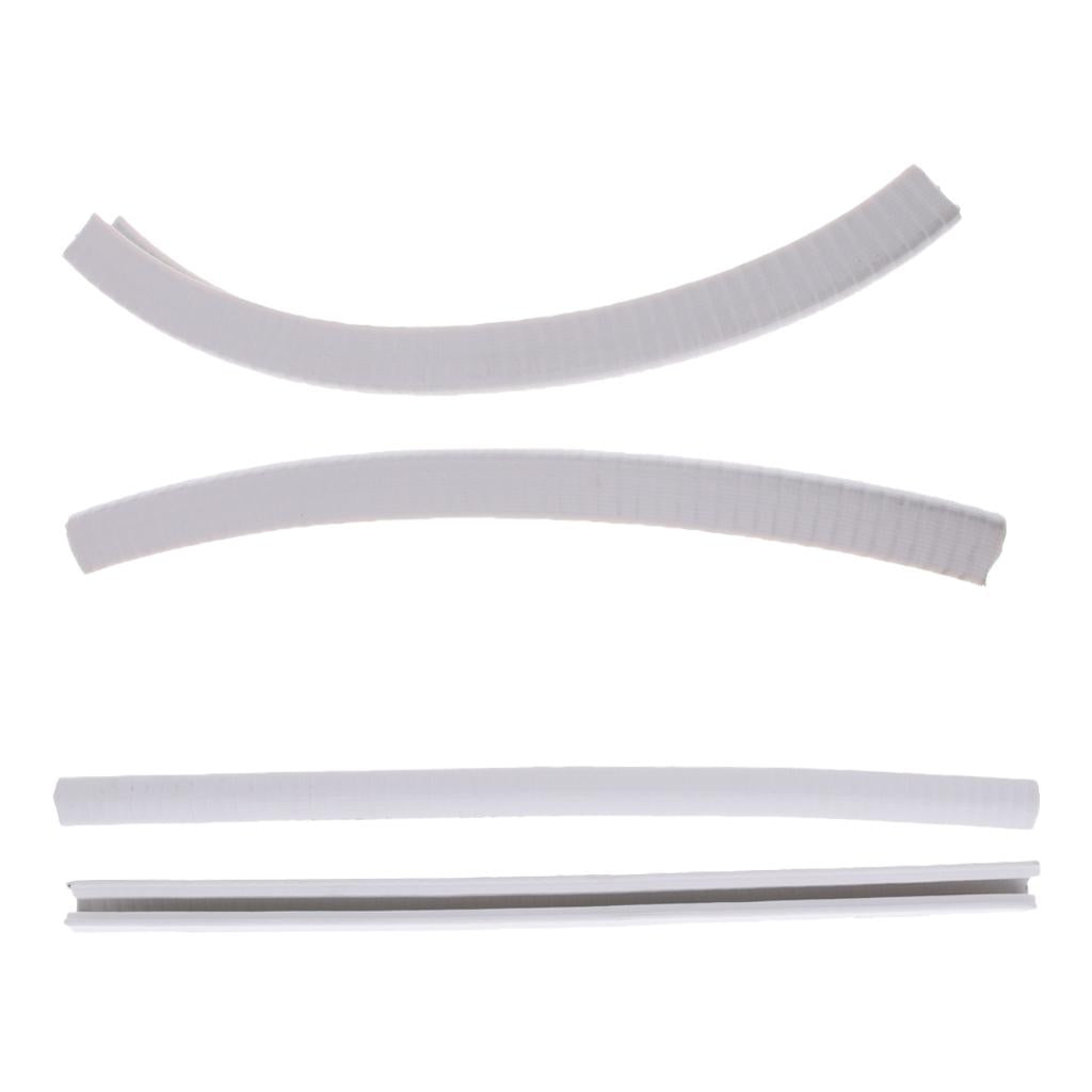 4 Pieces Skateboard Longboard Nose Tail Guard Protection Rubber Strip White